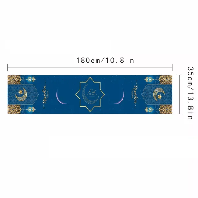 35x180cm Eid Mubarakas Stalo Runner Ramadanas Dekoracija Namuose Islamo Musulmonų Šalis Dekoro Ramadanas Kareem Eid Al Adha Dovana